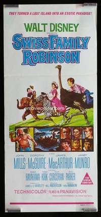 z028 SWISS FAMILY ROBINSON Aust daybill movie poster R68 Disney