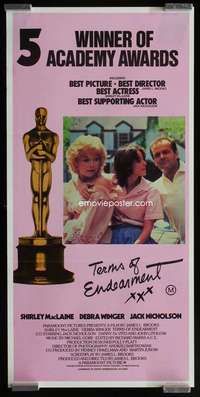 z038 TERMS OF ENDEARMENT Aust daybill movie poster '83 MacLaine