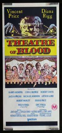 z040 THEATRE OF BLOOD Aust daybill movie poster '73 Vincent Price
