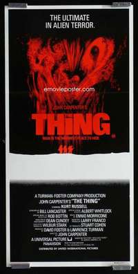 z042 THING Aust daybill movie poster '82 John Carpenter, Russell