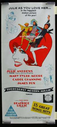 z043 THOROUGHLY MODERN MILLIE Aust daybill movie poster '67 Andrews