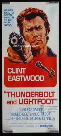 z047 THUNDERBOLT & LIGHTFOOT Aust daybill movie poster '74 Eastwood