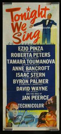 z052 TONIGHT WE SING Aust daybill movie poster '53 Ezio Pinza