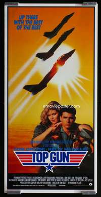 z054 TOP GUN Aust daybill movie poster '86 Tom Cruise, U.S. Navy!