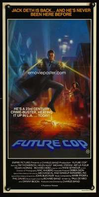 z059 TRANCERS Aust daybill movie poster '85 Future Cop, sci-fi!