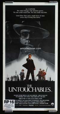 z068 UNTOUCHABLES Aust daybill movie poster '87 Kevin Costner, De Niro