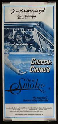 z069 UP IN SMOKE Aust daybill movie poster '78 Cheech & Chong!
