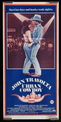 z070 URBAN COWBOY Aust daybill movie poster '80 John Travolta, Winger