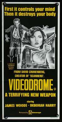 z074 VIDEODROME Aust daybill movie poster '83 David Cronenberg