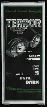 z077 WAIT UNTIL DARK Aust daybill movie poster '67 Audrey Hepburn