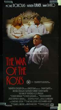 z081 WAR OF THE ROSES Aust daybill movie poster '89 Douglas, Turner