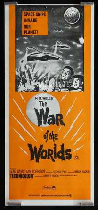 z082 WAR OF THE WORLDS Aust daybill movie poster R70s H.G. Wells