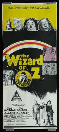 z092 WIZARD OF OZ Aust daybill movie poster R70s all-time classic!