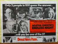 w097 ENDLESS NIGHT/DEAD MEN RIDE British quad movie poster '72