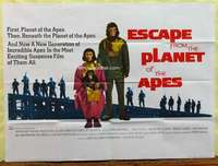 w101 ESCAPE FROM THE PLANET OF THE APES British quad movie poster '71