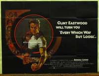 w102 EVERY WHICH WAY BUT LOOSE British quad movie poster '78 Eastwood