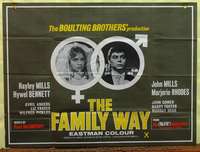 w107 FAMILY WAY British quad movie poster '66 Hayley & John Mills