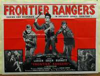w114 FRONTIER RANGERS British quad movie poster '59 Keith Larsen