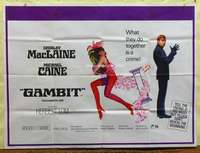 w115 GAMBIT British quad movie poster '67 Shirley MacLaine, Caine