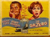 w117 GAZEBO British quad movie poster '60 Glenn Ford, Debbie Reynolds