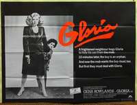 w119 GLORIA British quad movie poster '80 Cassavetes, Gena Rowlands