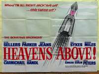 w129 HEAVEN'S ABOVE British quad movie poster '63 Boulting Brothers!
