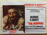 w133 HOSPITAL British quad movie poster '71 George C. Scott, Rigg