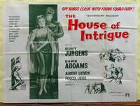 w137 HOUSE OF INTRIGUE British quad movie poster '59 Curt Jurgens