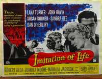 w143 IMITATION OF LIFE British quad movie poster '59 Lana Turner