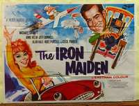 w253 SWINGIN' MAIDEN British quad movie poster '64 The Iron Maiden!