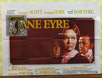 w150 JANE EYRE British quad movie poster '70 Susannah York, Scott
