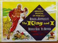 w152 KING & I British quad movie poster '56 Deborah Kerr, Brynner