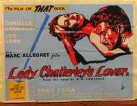 w153 LADY CHATTERLEY'S LOVER British quad movie poster '57 Darrieux
