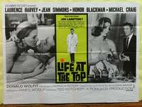 w158 LIFE AT THE TOP British quad movie poster '66 Harvey, Simmons