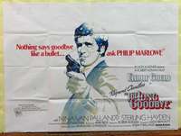 w163 LONG GOODBYE British quad movie poster '73 Elliott Gould, noir!