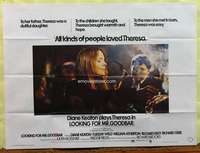 w164 LOOKING FOR MR GOODBAR British quad movie poster '77 Diane Keaton