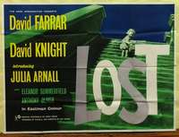 w166 LOST British quad movie poster '55 David Farrar, Julia Arnall