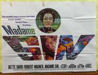 w171 MADAME SIN British quad movie poster '72 Wagner, Bette Davis