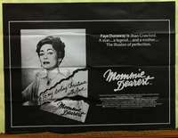 w185 MOMMIE DEAREST British quad movie poster '81 Dunaway as Crawford!