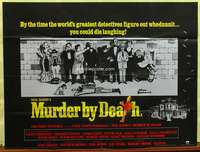 w186 MURDER BY DEATH British quad movie poster '76 Charles Addams art!