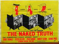 w189 NAKED TRUTH British quad movie poster '57 Sellers, Terry-Thomas