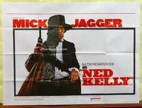 w191 NED KELLY British quad movie poster '70 Mick Jagger, Richardson