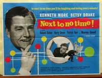 w193 NEXT TO NO TIME British quad movie poster '58 Kenneth More
