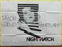 w194 NIGHT WATCH British quad movie poster '73 Elizabeth Taylor