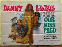 w202 OUR MISS FRED British quad movie poster '72 Danny La Rue