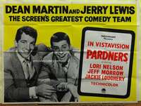 w203 PARDNERS British quad movie poster '56 Jerry Lewis, Dean Martin