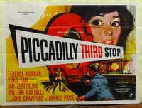 w206 PICCADILLY THIRD STOP British quad movie poster '60 London!