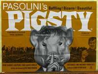 w207 PIGPEN British quad movie poster '69 bizarre Pier Pasolini!