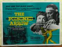 w208 POISONED ARROW British quad movie poster '57 Mexican western!