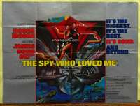 w236 SPY WHO LOVED ME British quad movie poster '77 Moore as Bond!